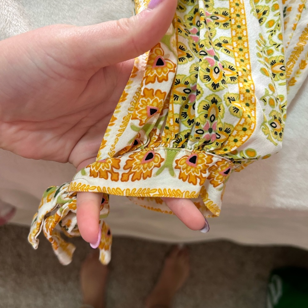 Yellow printed pants✨ - Picture 2 of 4